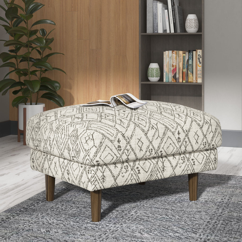 Abstract Ottoman - Black by Unique Piece Furniture