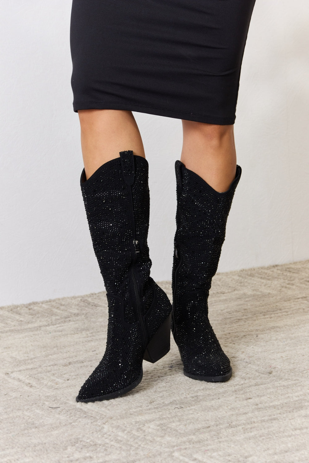 Forever Link Rhinestone Knee High Cowboy Boots by Wild and Free Boutique