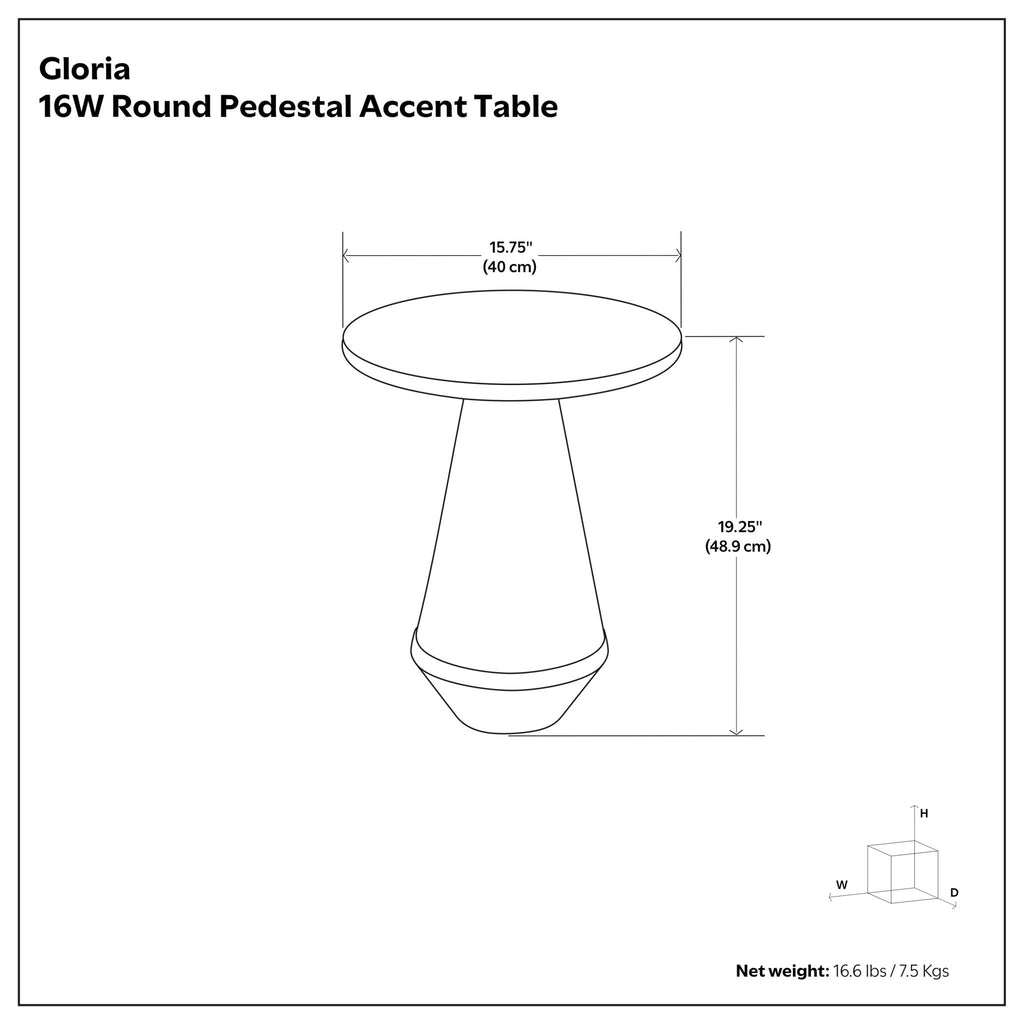 Gloria - Cast Aluminum Side Table - Black by Unique Piece Furniture