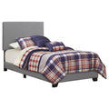 Dorian Faux Leather Upholstered Twin Panel Bed Grey by Unique Piece Furniture