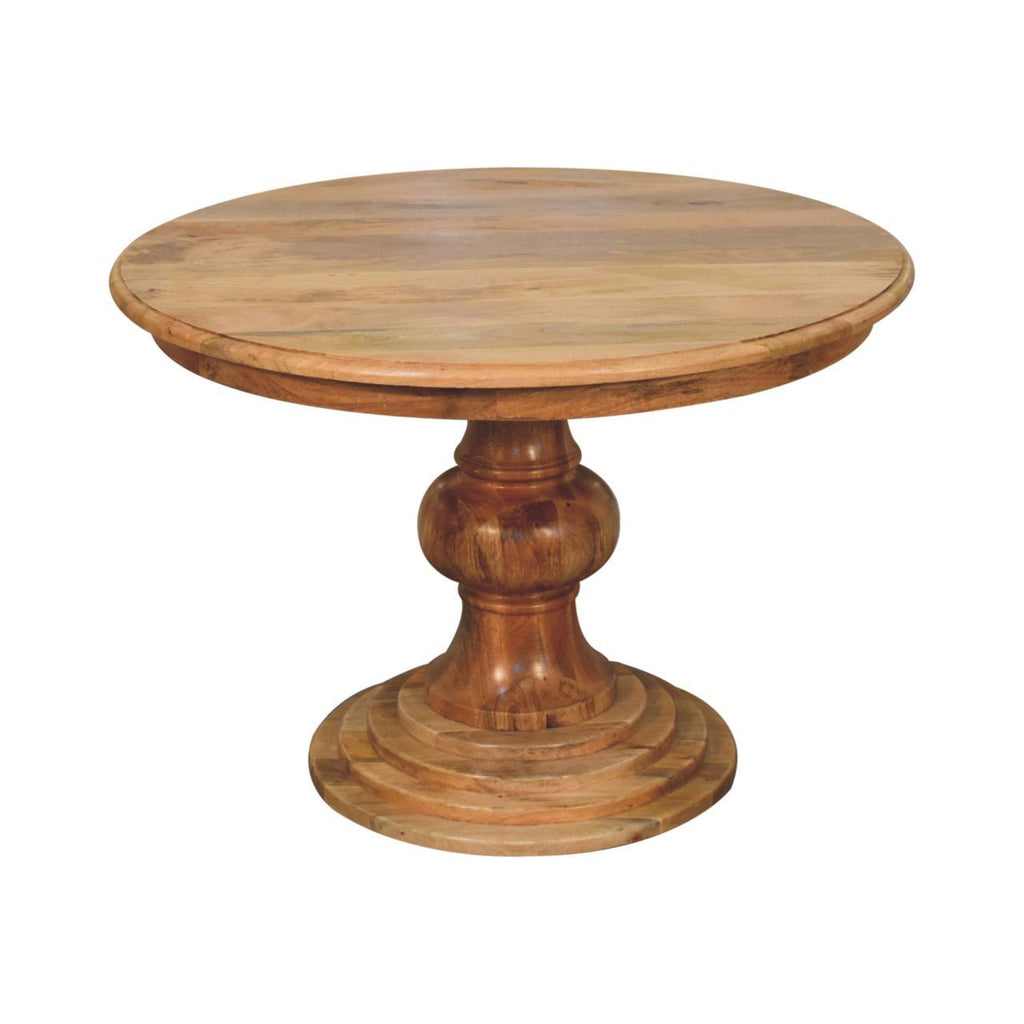 Round Turned Dining Table - Oak by Unique Piece Furniture