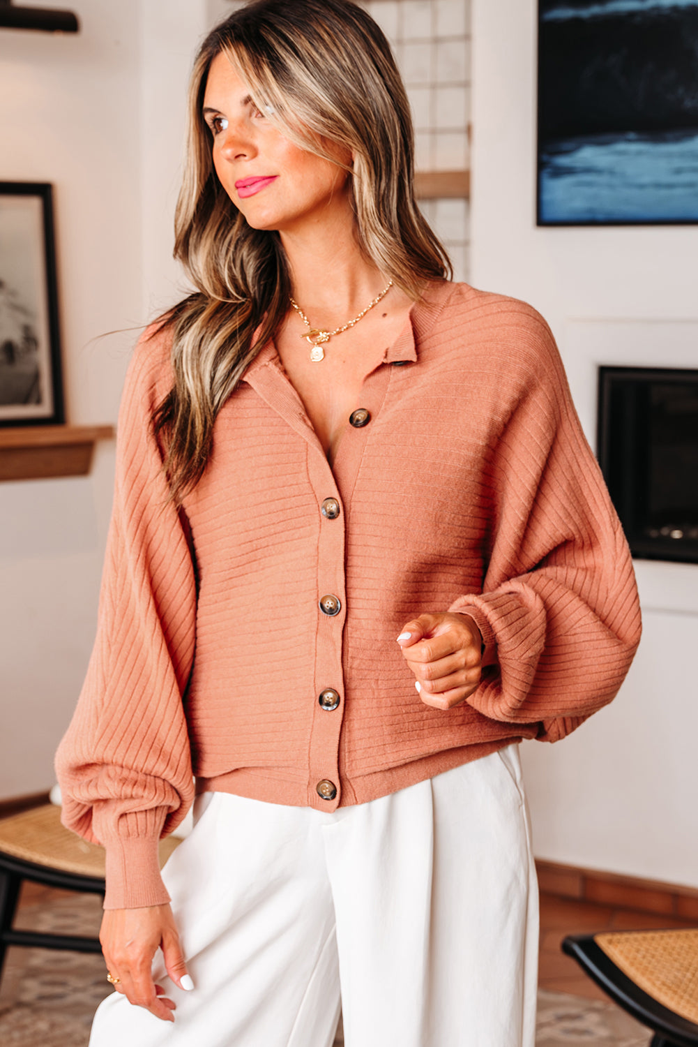 Parker Button Front Dolman Sleeve Sweater Cardigan by Threaded Pear