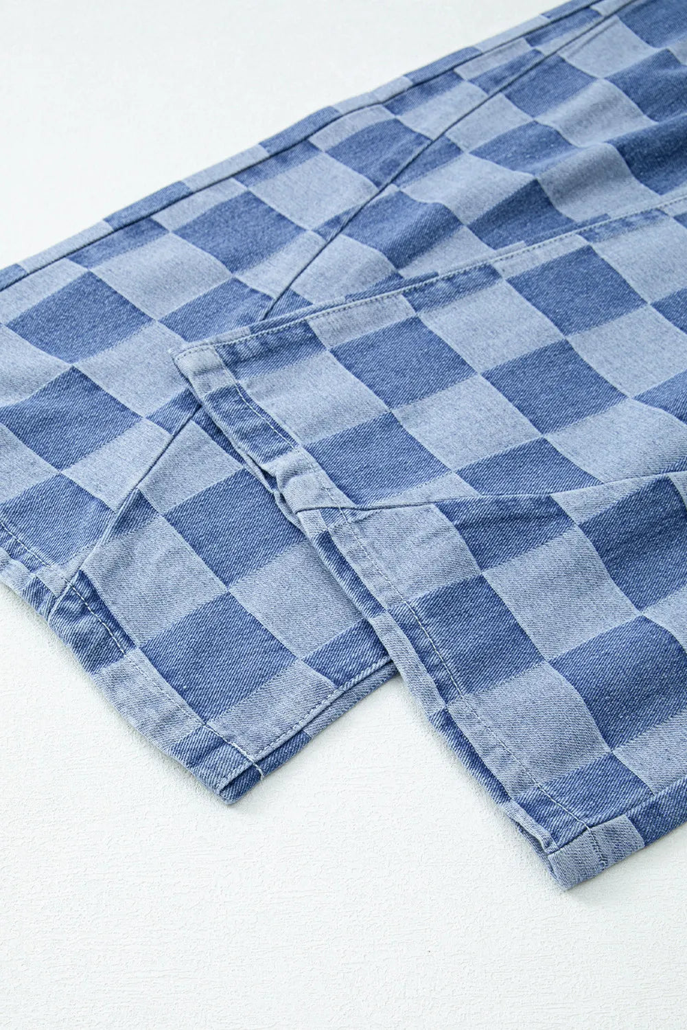 Checkered Wide Leg Jeans with Pockets by Wild and Free Boutique