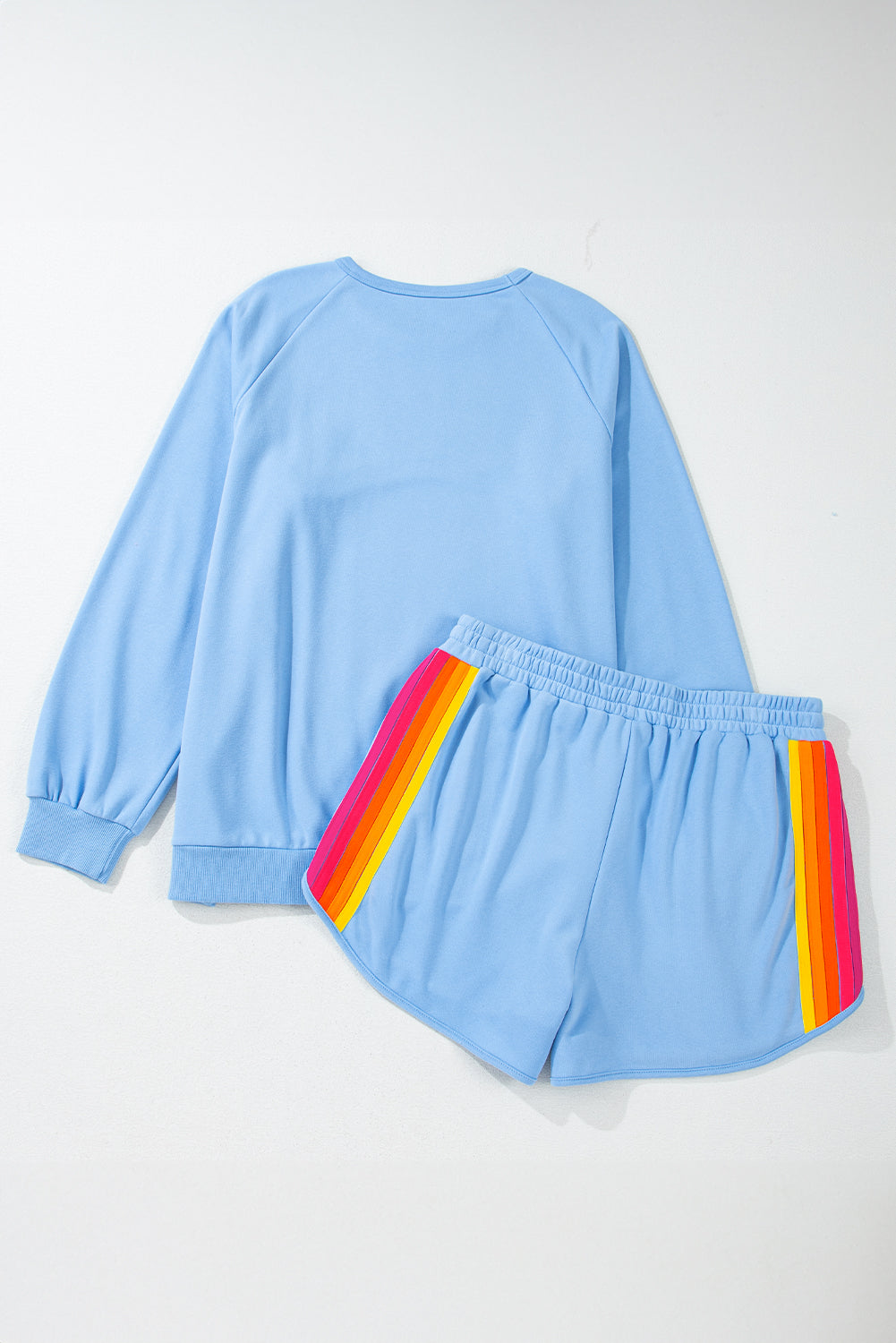 Black Striped Accent Pullover and Shorts Two Piece Casual Set by Wild and Free Boutique