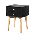 Side Table With 2 Drawer, Mid-Century Modern Storage Cabinet For Bedroom by Unique Piece Furniture