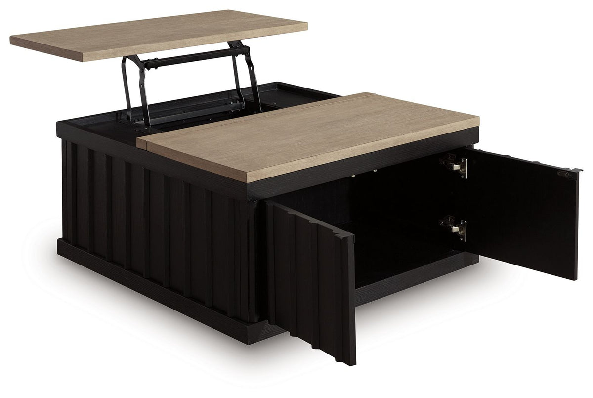 Rylandyn - Lift Top Cocktail Table - Black / Light Brown by Unique Piece Furniture