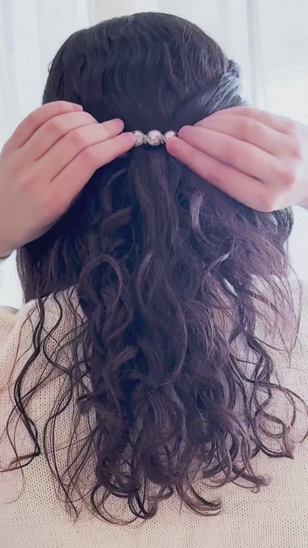 Moon Phase Hair Clip Barrette for Celestial Style by DC-Yugen Handmade