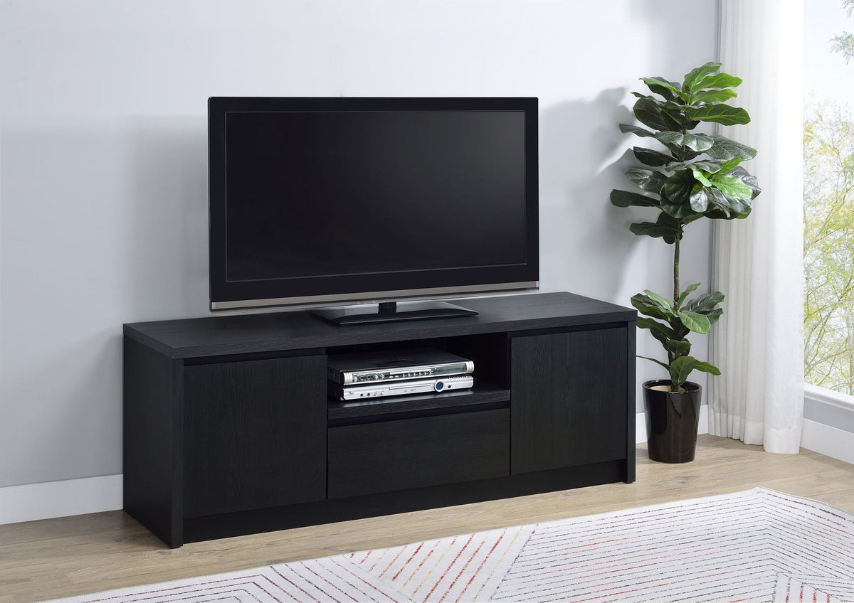 Winfield 60-inch 2-door TV Stand Media Console Black by Unique Piece Furniture