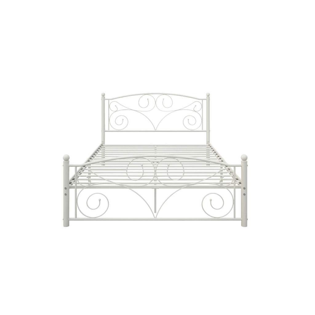 Unique Flower Sturdy System Metal Bed Frame With Headboard And Footboard by Unique Piece Furniture