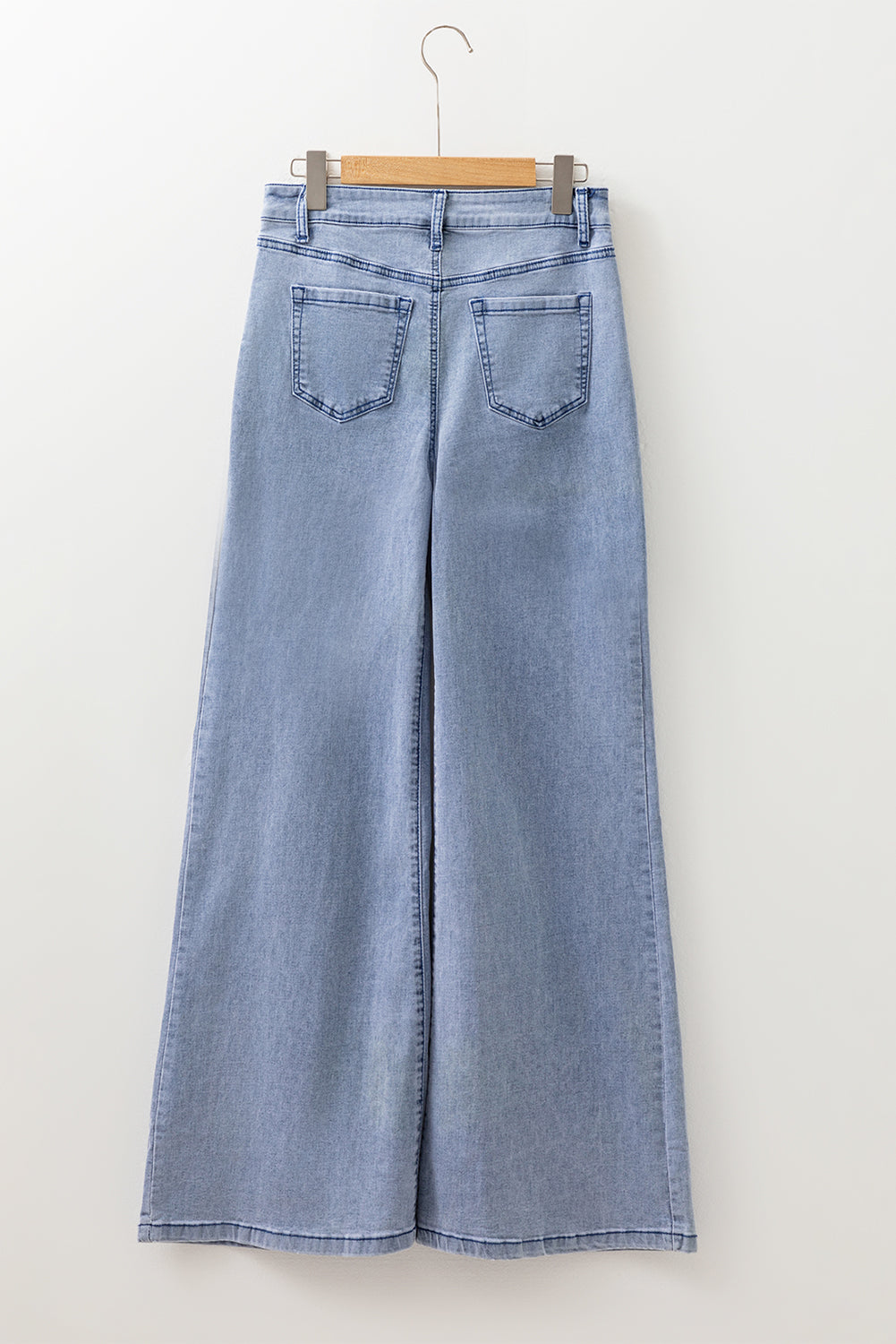 Dirty blue High Waist Button Zip Fly Bell Bottom Jeans by Wild and Free Boutique
