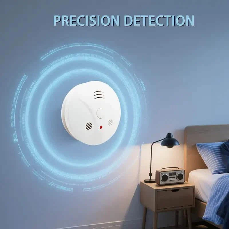 Smoke and Fire Detector Alarm – Portable Photoelectric Fire Alarm with Silence Button by DailySale