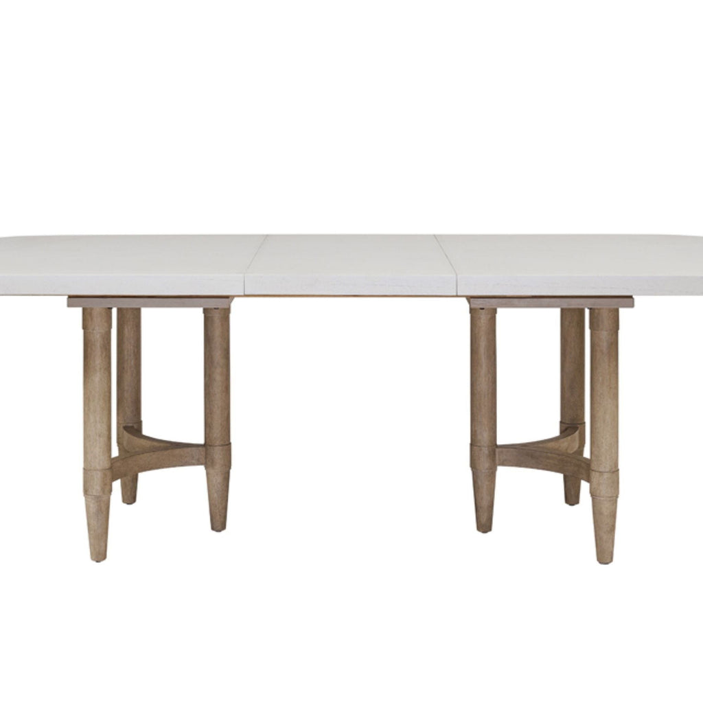 Triad - Double Pedestal Dining Table With Leaf - Sand by Unique Piece Furniture