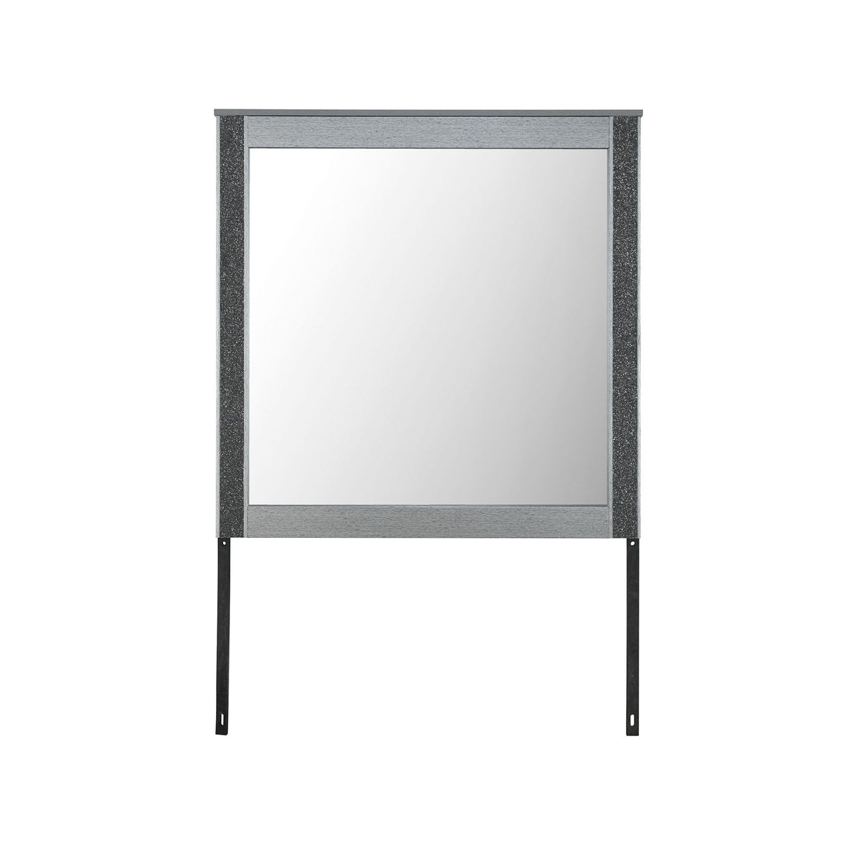 Lorenzo - Large Scale Mirror With Sleek Frame And Glittered Detailing - Silver by Unique Piece Furniture