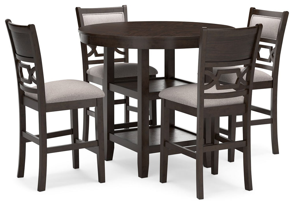 Langwest - Dining Room Counter Table Set (Set of 5) - Brown by Unique Piece Furniture