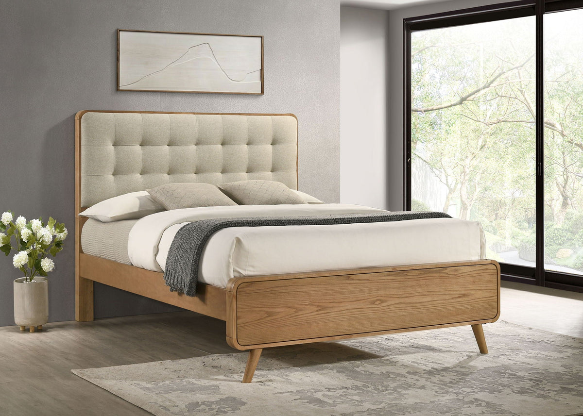 Robyn Wood Eastern King Platform Bed Light Ash by Unique Piece Furniture