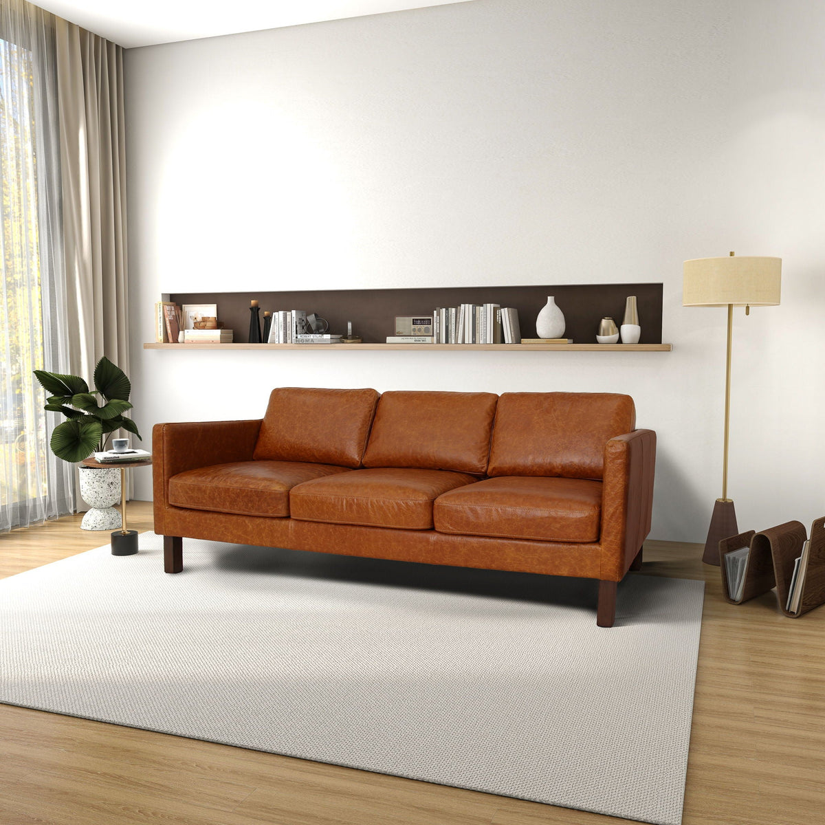 Memphis - Waxy Sofa - Cognac by Unique Piece Furniture
