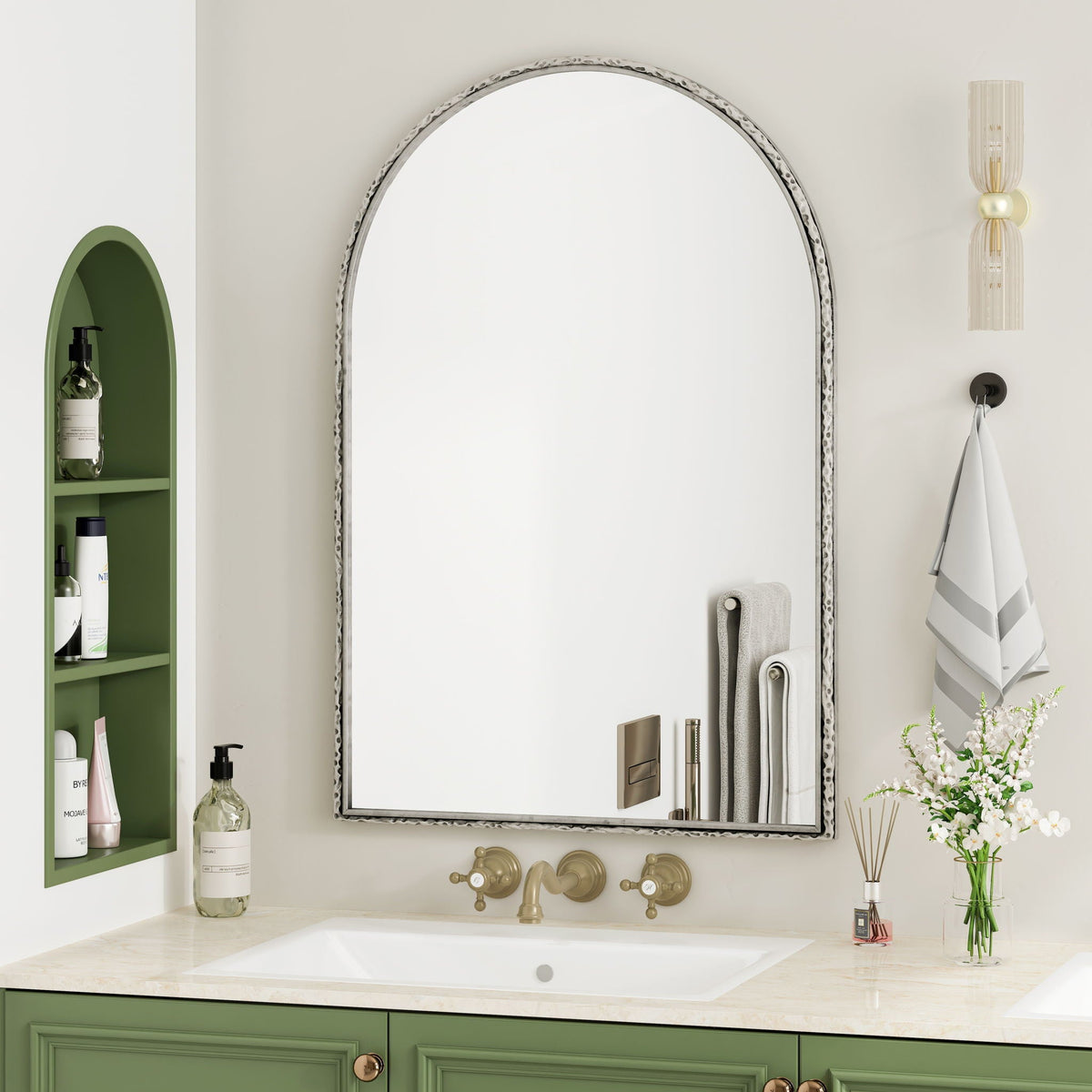 Arched Mirror With Shatterproof Glass by Unique Piece Furniture