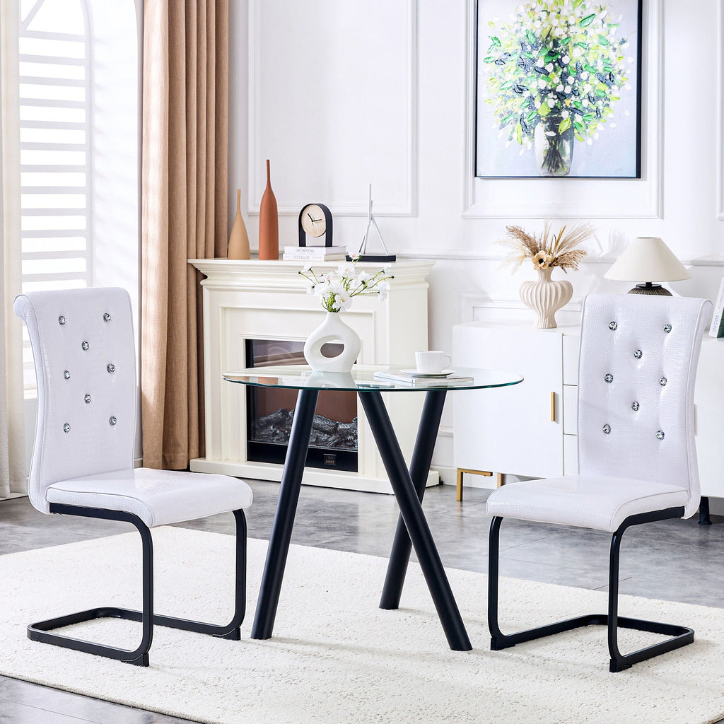 Alligator Skin Upholstered Dining Chairs by Unique Piece Furniture