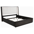 Leandro 55-inch Eastern King Wingback Bed Burnished Black by Unique Piece Furniture