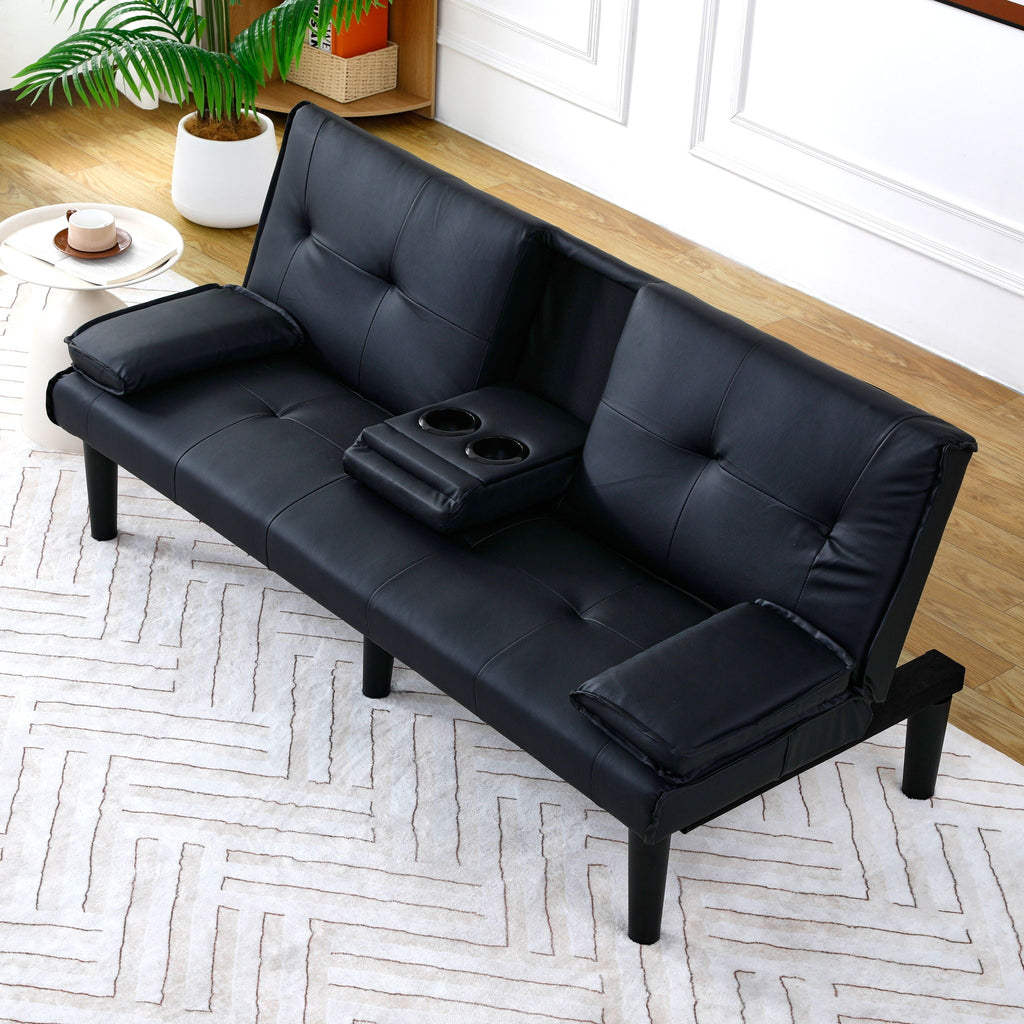 Sofa Bed With Foldable Design And Cup Holder by Unique Piece Furniture