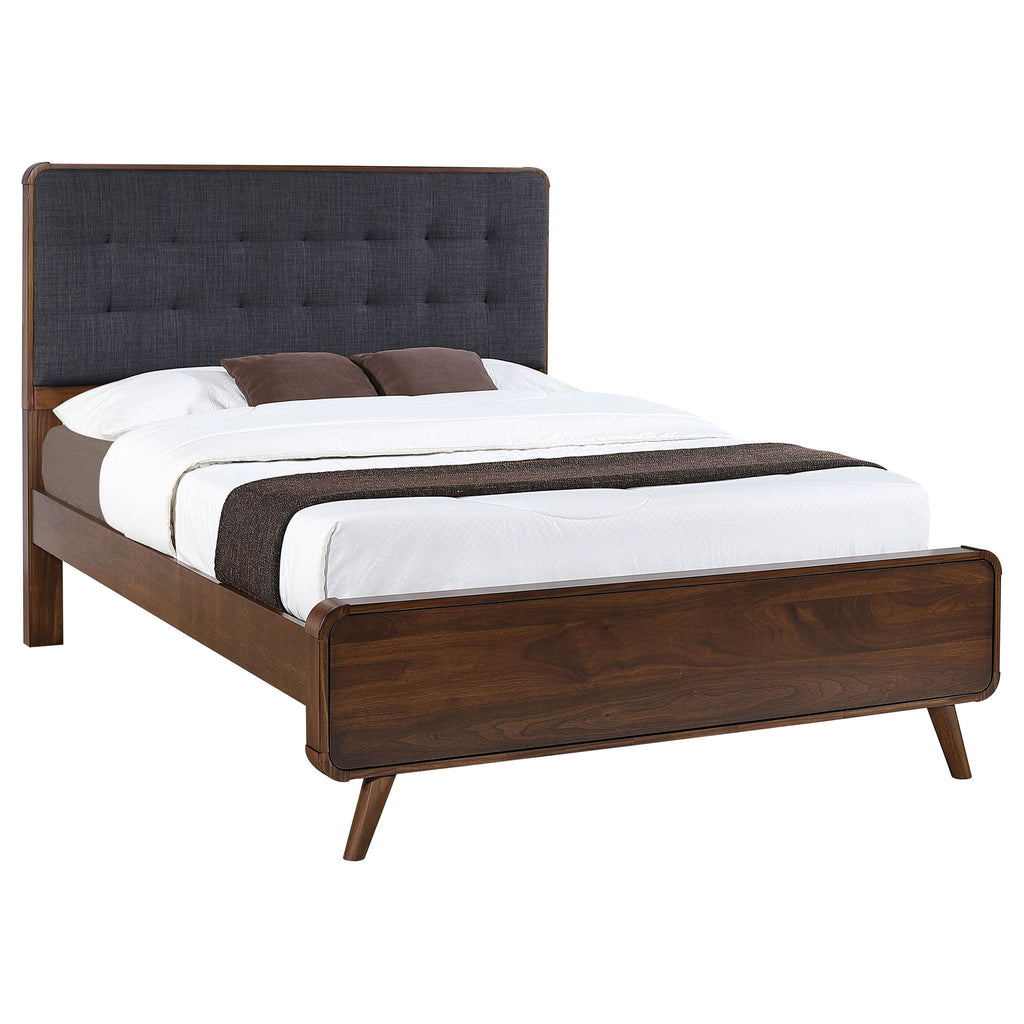Robyn Wood Queen Platform Bed Dark Walnut by Unique Piece Furniture