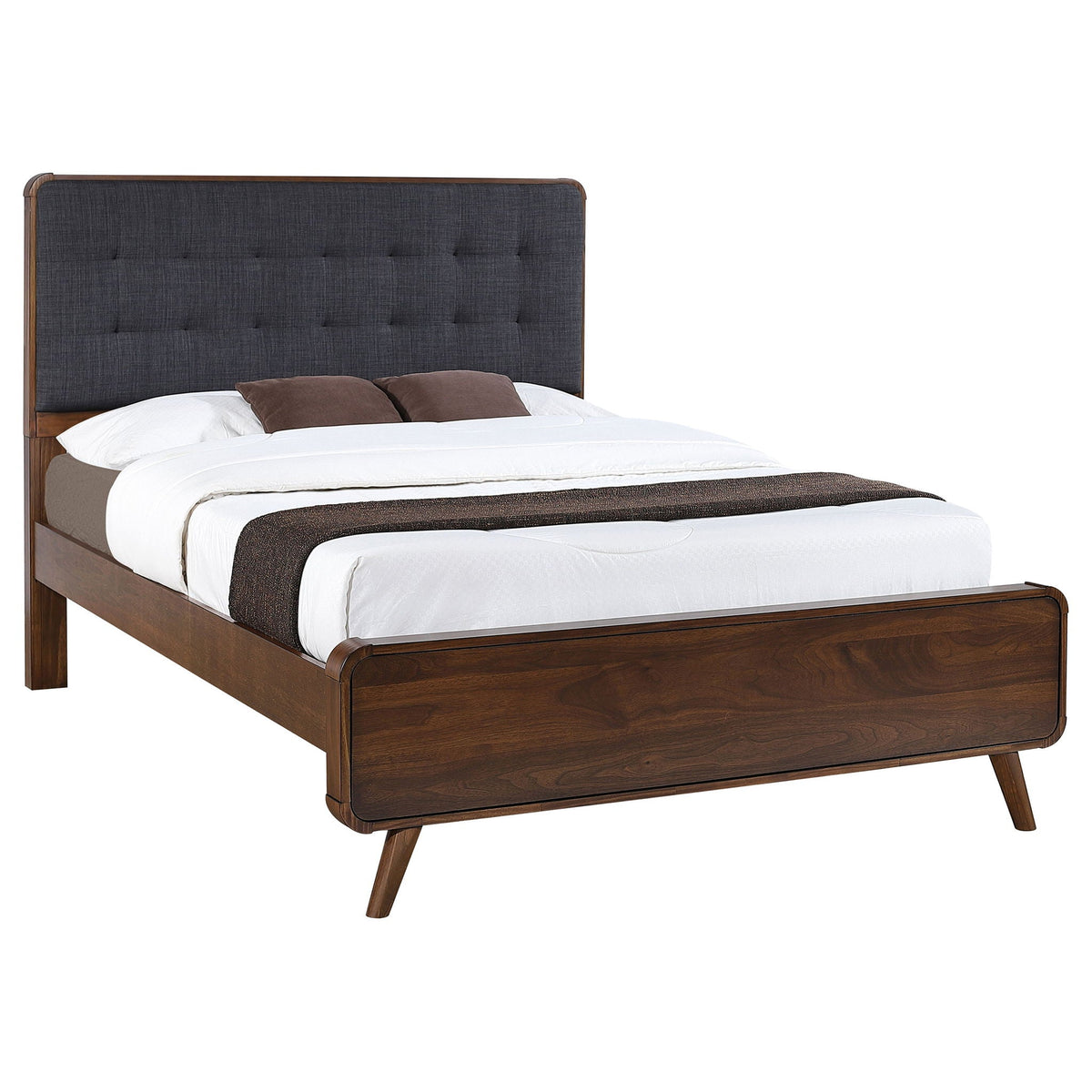 Robyn Wood Queen Platform Bed Dark Walnut by Unique Piece Furniture