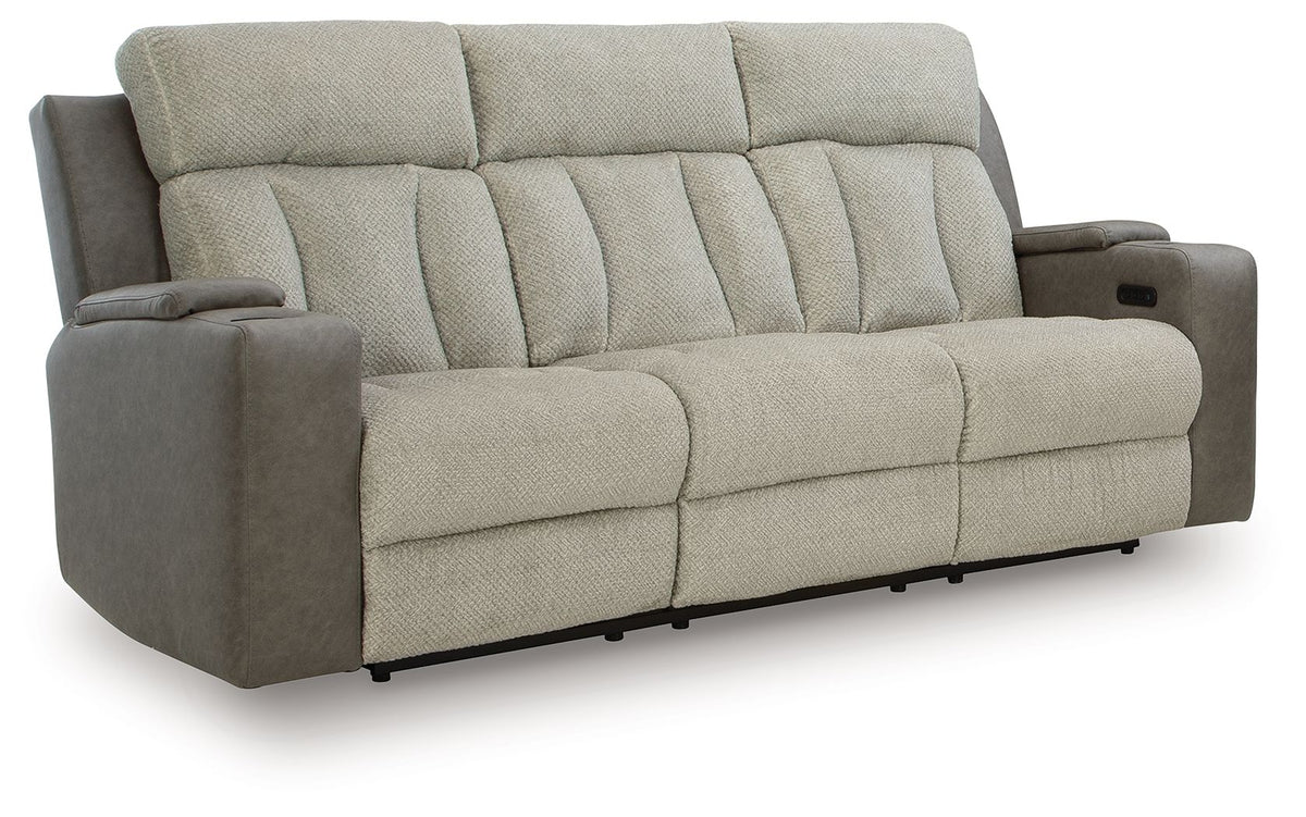 WhipLash - Power Reclining Sofa With Adj Headrest - Sisal by Unique Piece Furniture