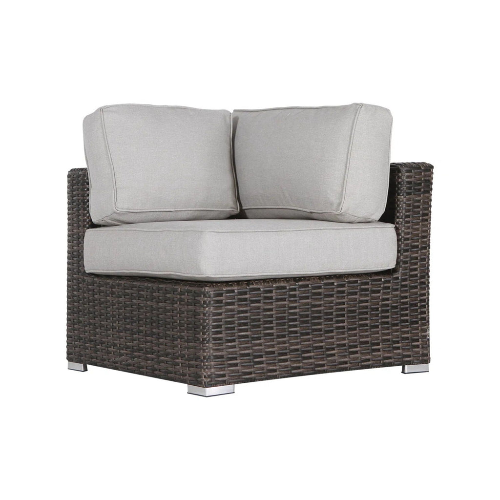 Contemporary Outdoor Rattan Wicker Sectional Seating Group With Cushions by Unique Piece Furniture