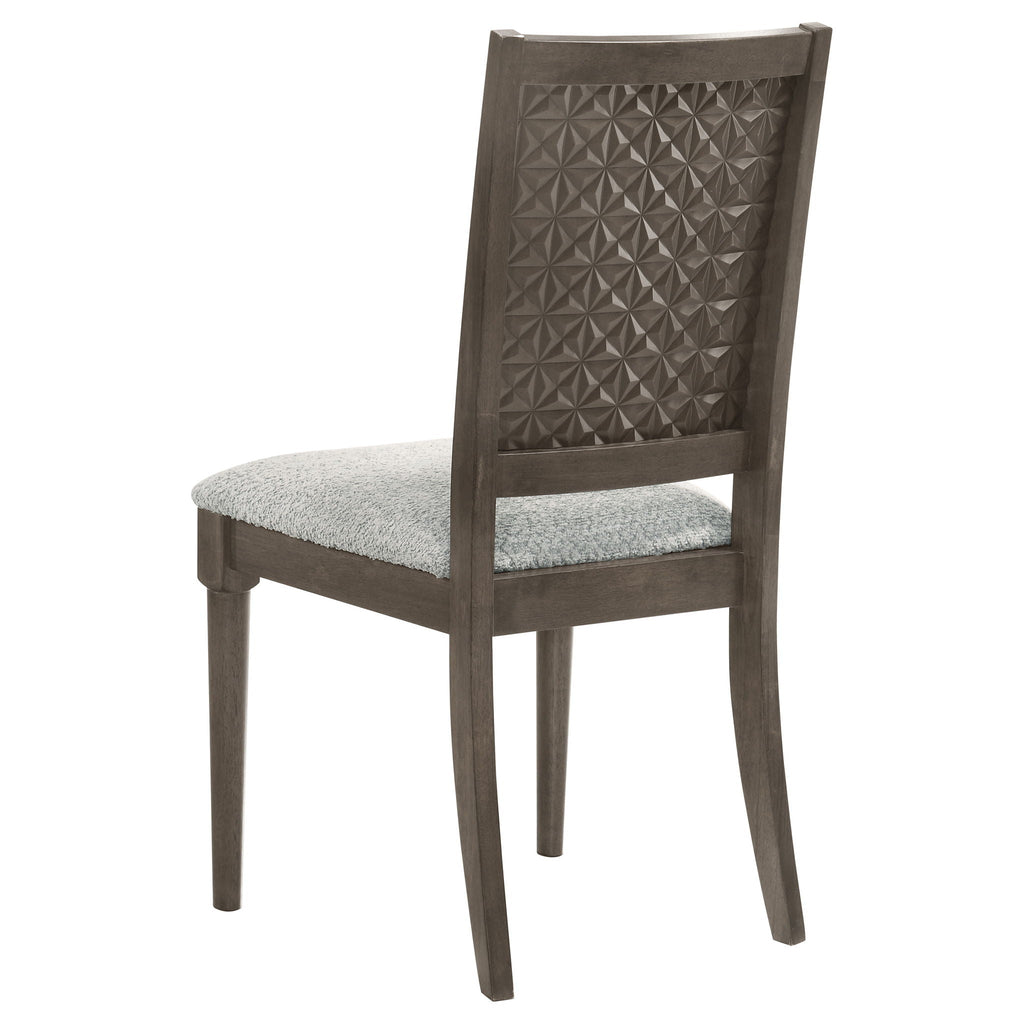 Onslow Upholstered Dining Side Chair Dark Brown (Set of 2) by Unique Piece Furniture