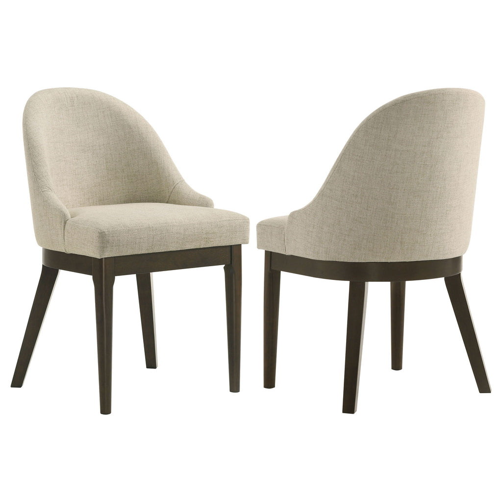 Reseda Upholstered Dining Side Chair Beige (Set of 2) by Unique Piece Furniture