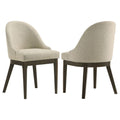Reseda Upholstered Dining Side Chair Beige (Set of 2) by Unique Piece Furniture