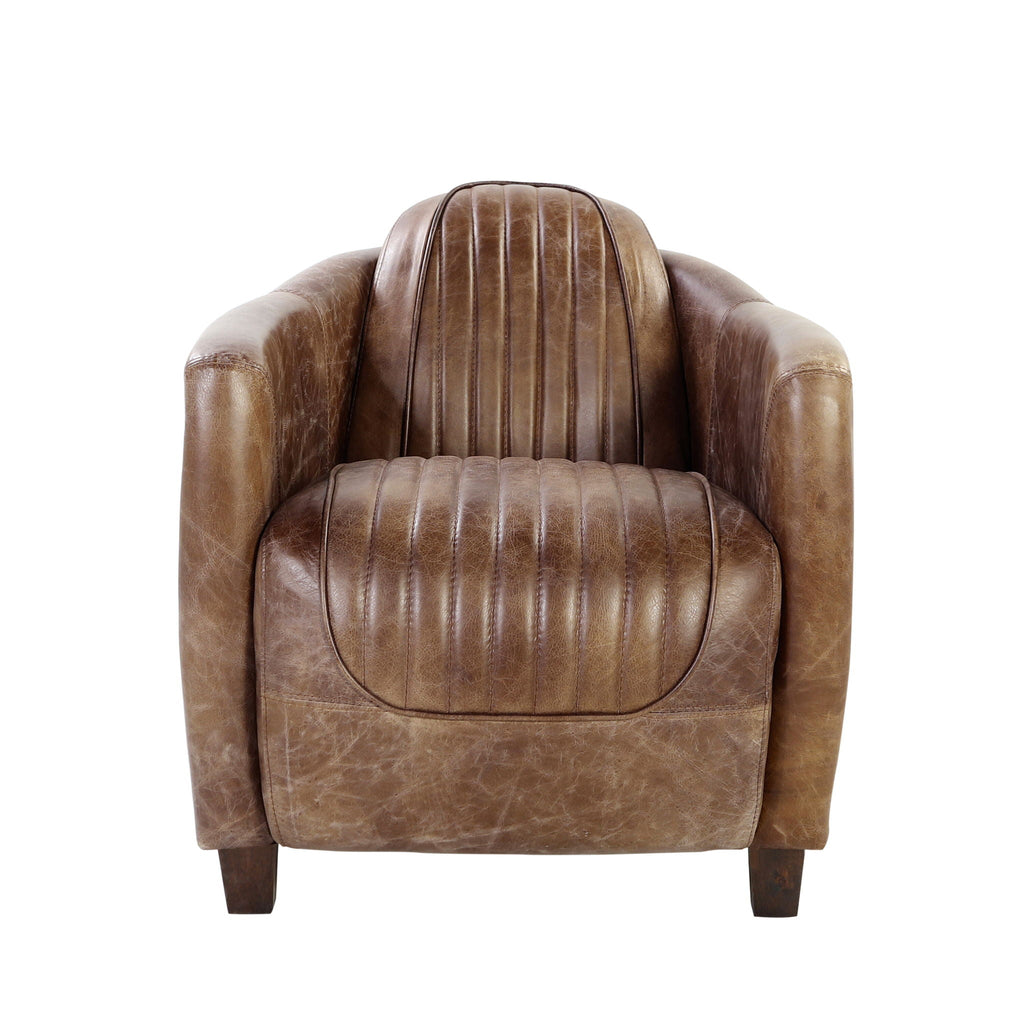 Brancaster - Top Grain Leather Living Room Set - Brown by Unique Piece Furniture