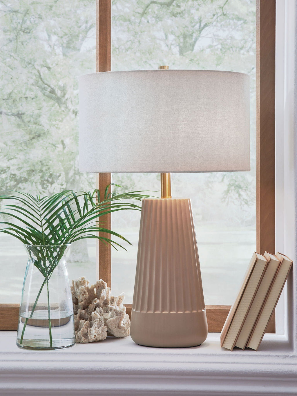 Dellner - Ceramic Table Lamp - Mocha by Unique Piece Furniture