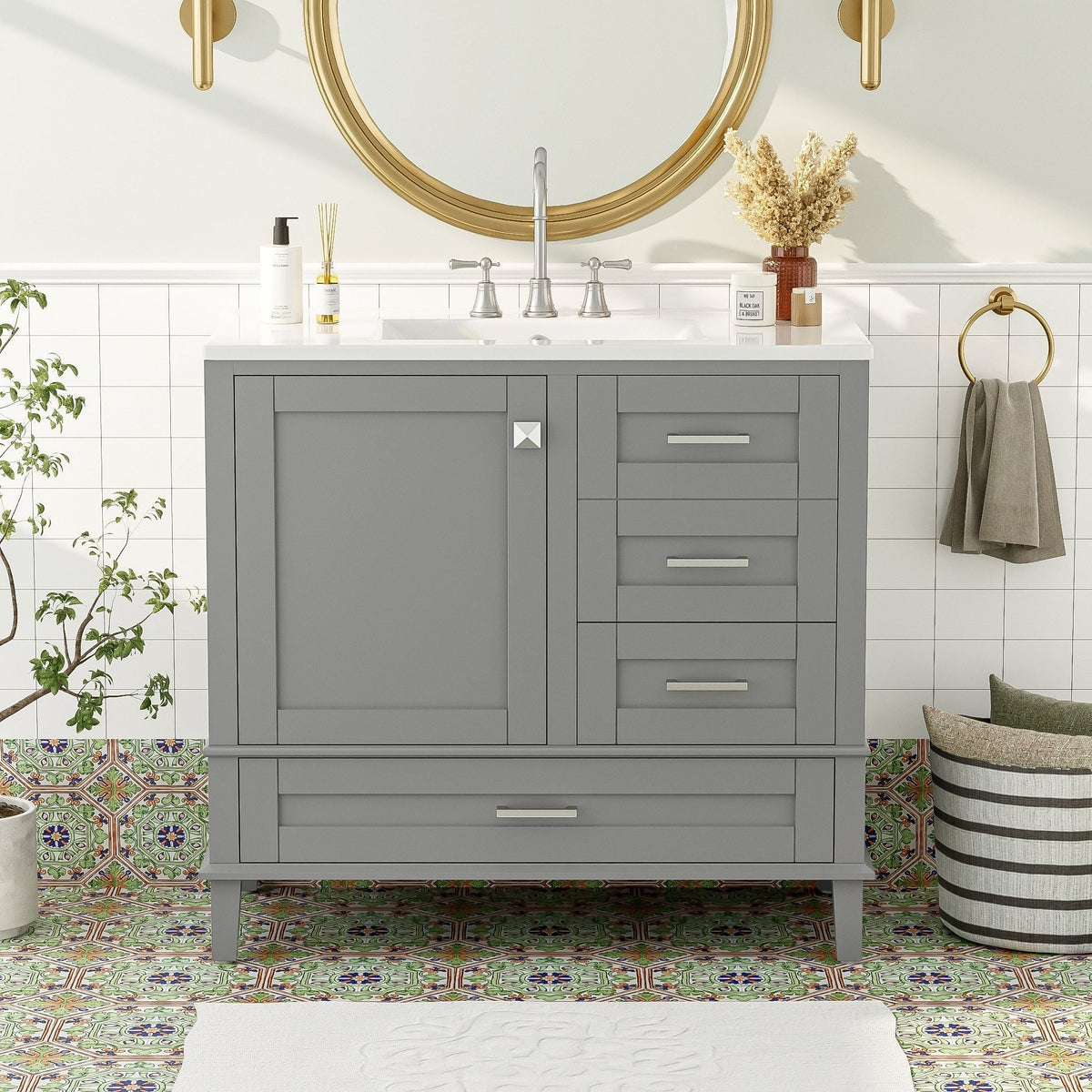 Traditional Bathroom Vanity Set With Soft Close Doors by Unique Piece Furniture