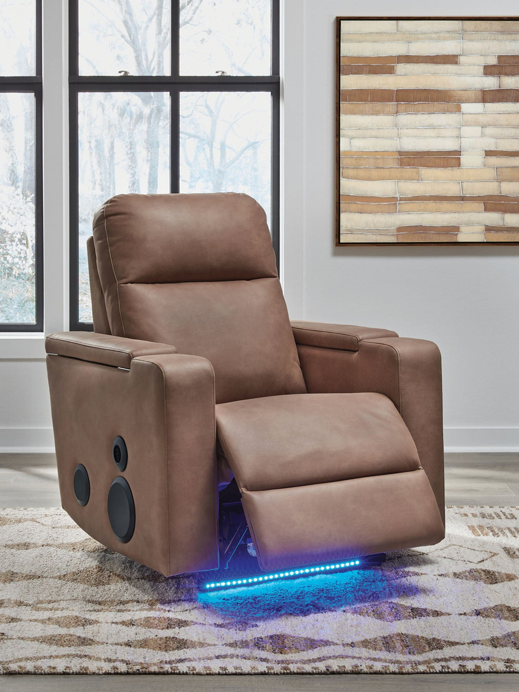Lorrenton - Glider Power Recliner With Audio System - Caramel by Unique Piece Furniture