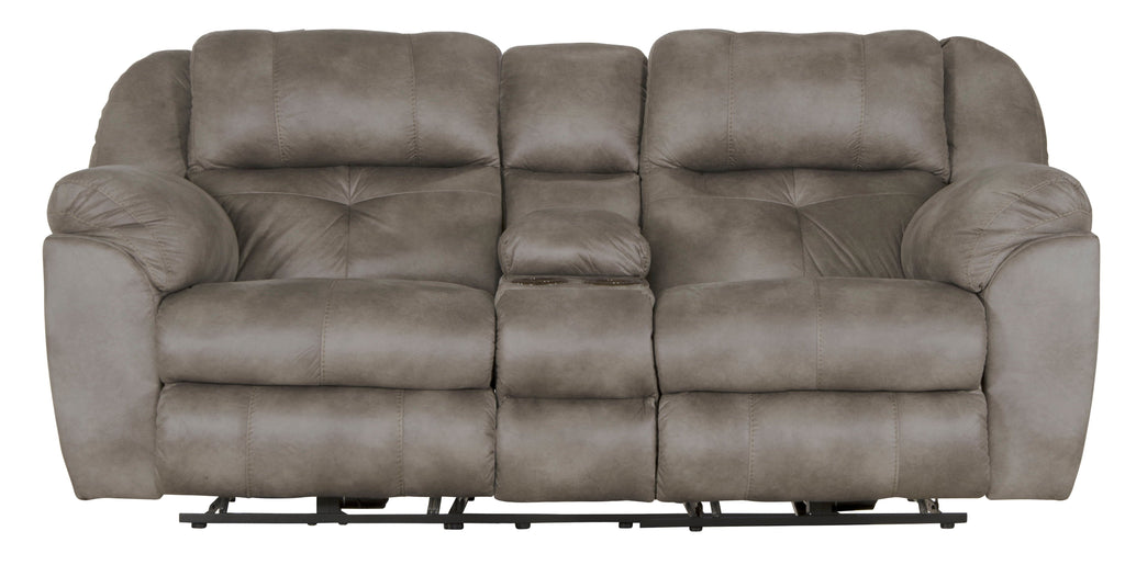 Ferrington - Power Lay Flat Reclining Console Loveseat with Power Adjustable Headrest by Unique Piece Furniture