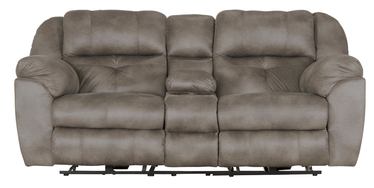 Ferrington - Power Lay Flat Reclining Console Loveseat with Power Adjustable Headrest by Unique Piece Furniture