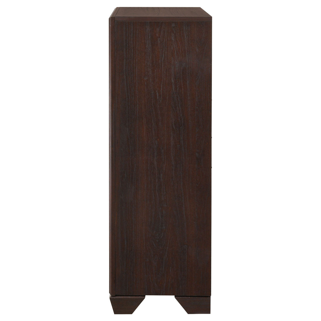 Kauffman 5-drawer Bedroom Chest Dark Cocoa by Unique Piece Furniture