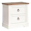Kingston - Drawer Nightstand - Whisper White And Cerused Nutmeg by Unique Piece Furniture