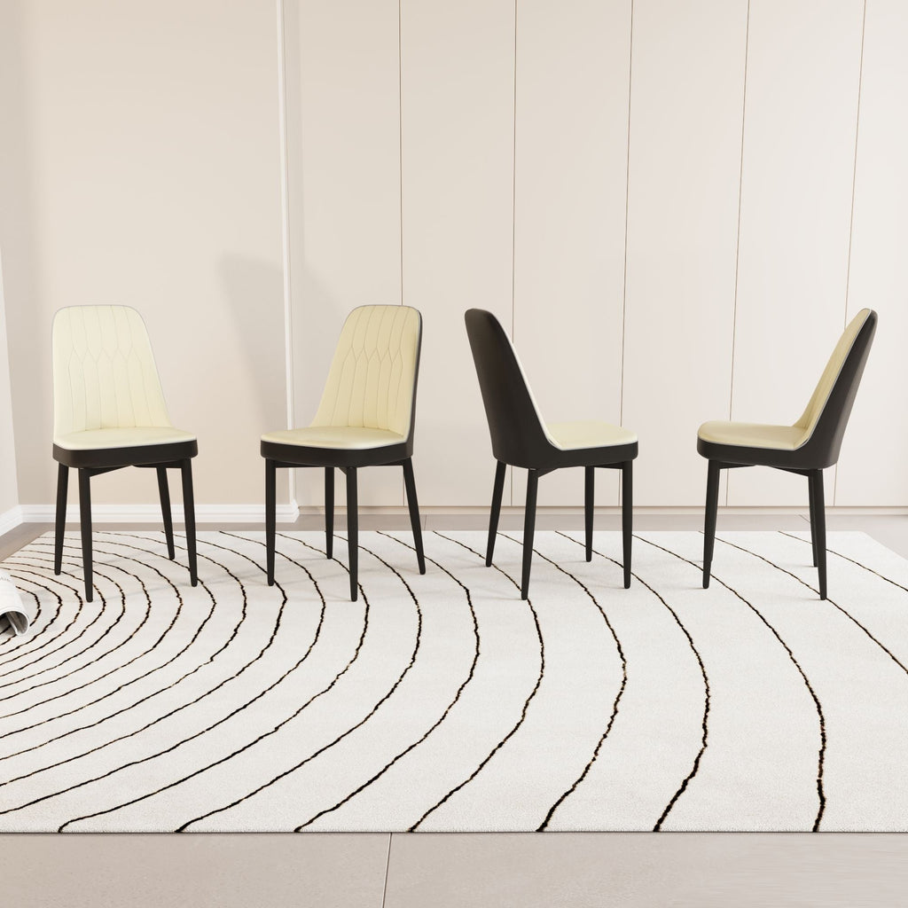 Modern Dining Chair With Cushions And Metal Legs by Unique Piece Furniture