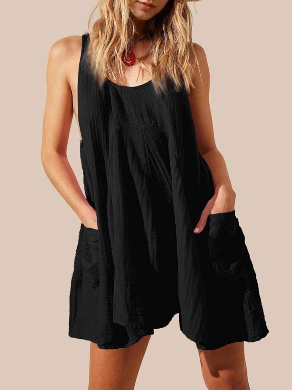 Devine Tied Scoop Neck Wide Strap Mini Dress by Wild and Free Boutique