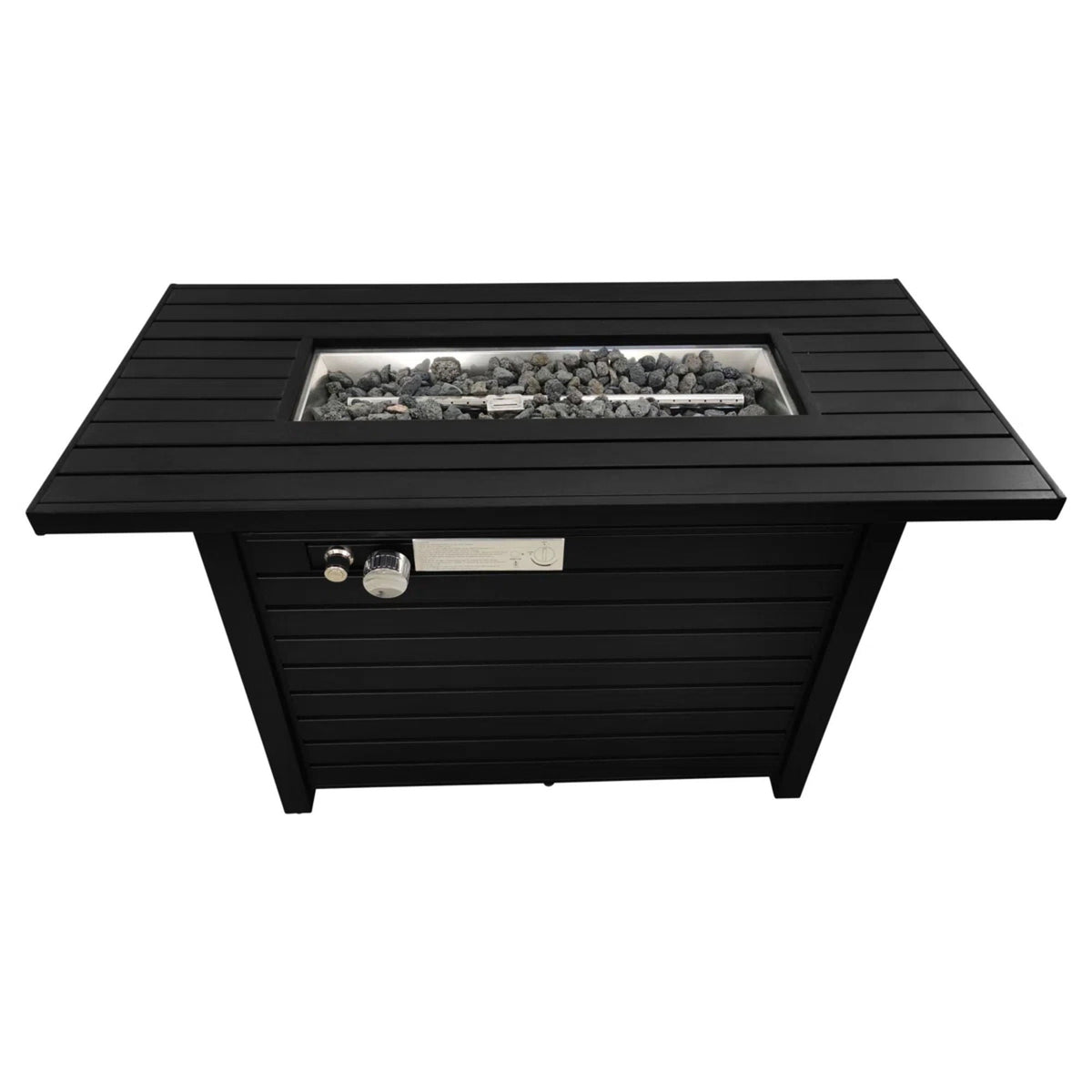 Outdoor Fire Pit Table With Lid, - Black by Unique Piece Furniture