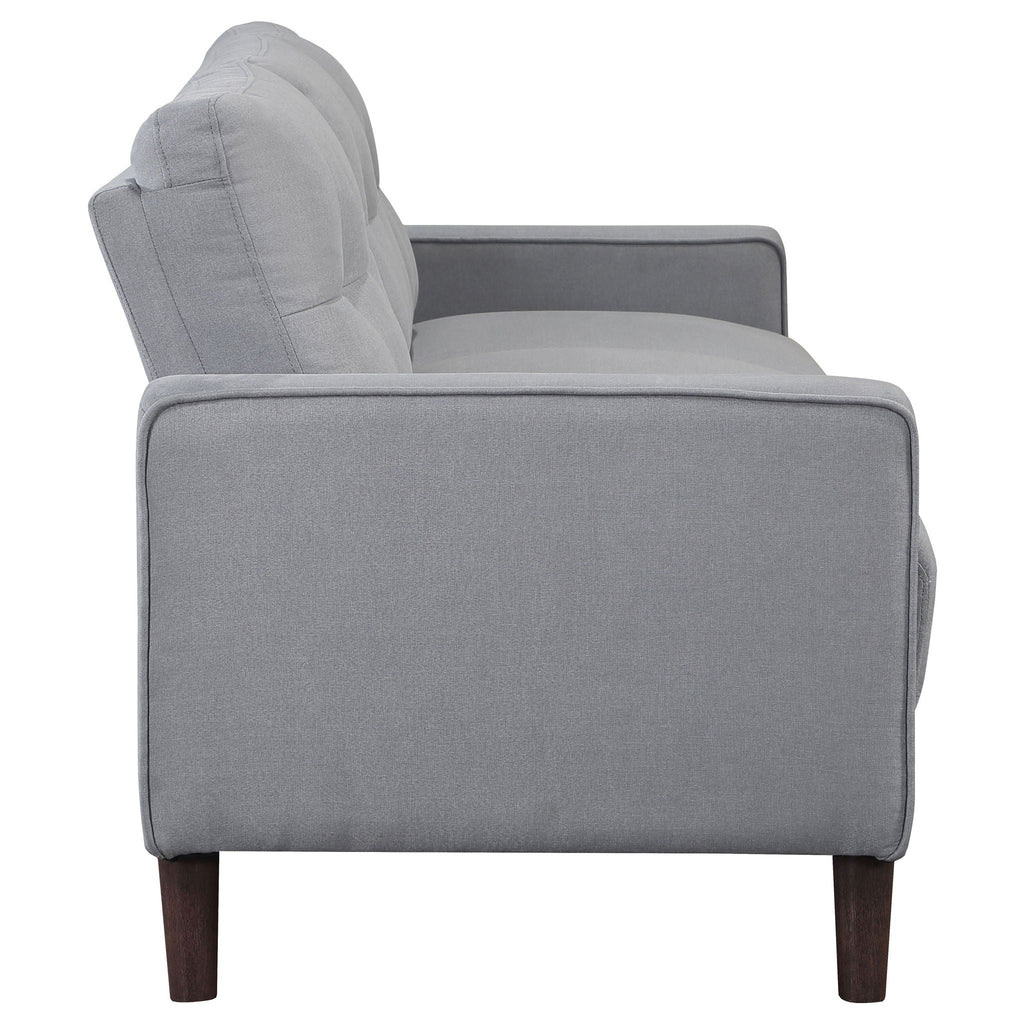 Bowen 2-piece Upholstered Track Arm Tufted Sofa Set Grey by Unique Piece Furniture