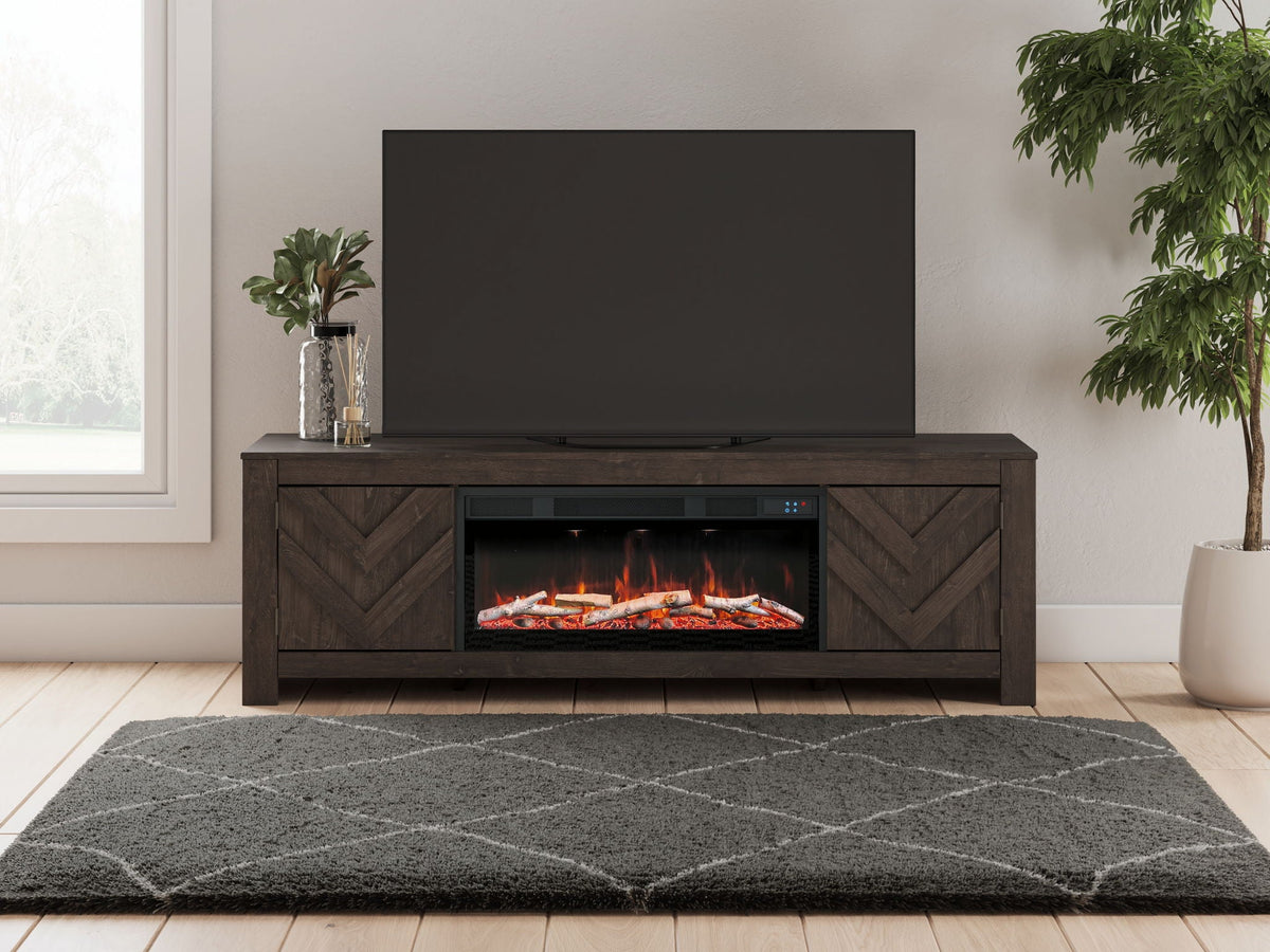 Cayboni - LG TV Stand With Fireplace Option by Unique Piece Furniture