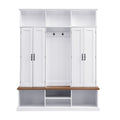 Entryway Hall Tree With Bench, 3 Top Cubbies & Bottom Storage Space by Unique Piece Furniture
