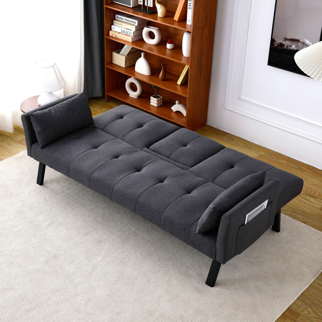 Sofa Bed With Foldable Design And Cup Holder by Unique Piece Furniture