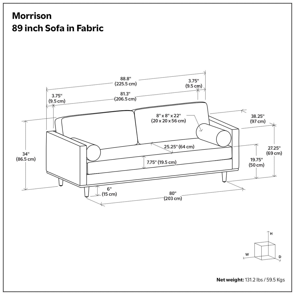 Morrison - Upholstered Sofa by Unique Piece Furniture