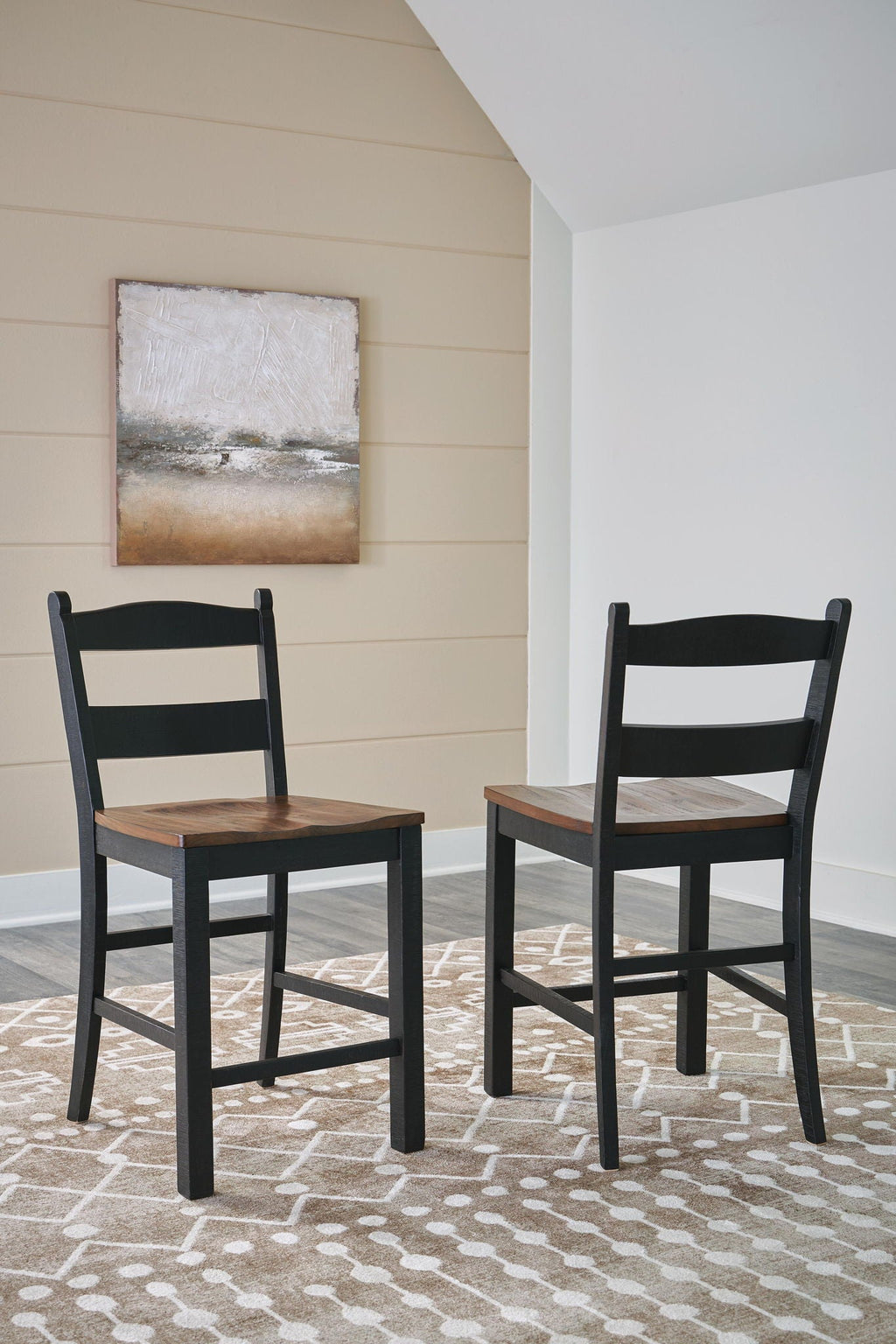 Valebeck - Barstool (Set of 2) - Black / Brown by Unique Piece Furniture