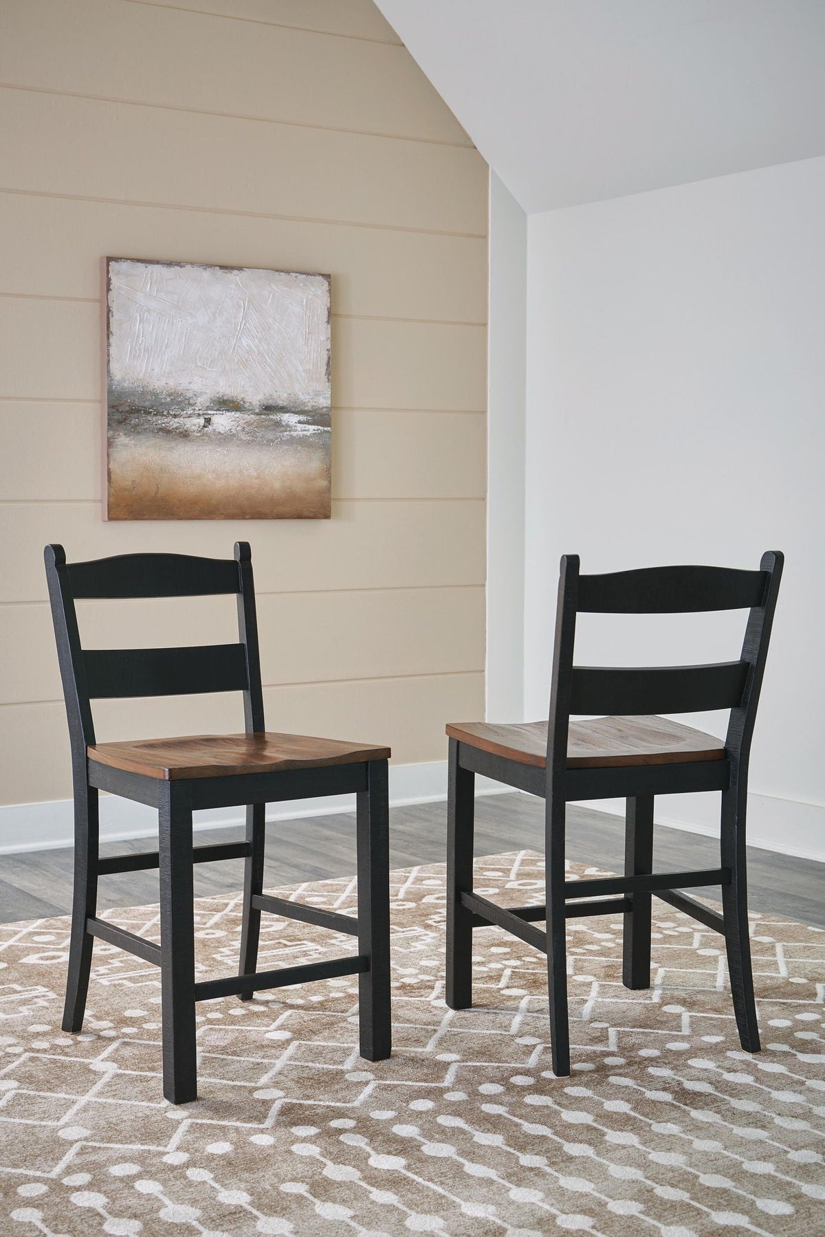Valebeck - Barstool (Set of 2) - Black / Brown by Unique Piece Furniture