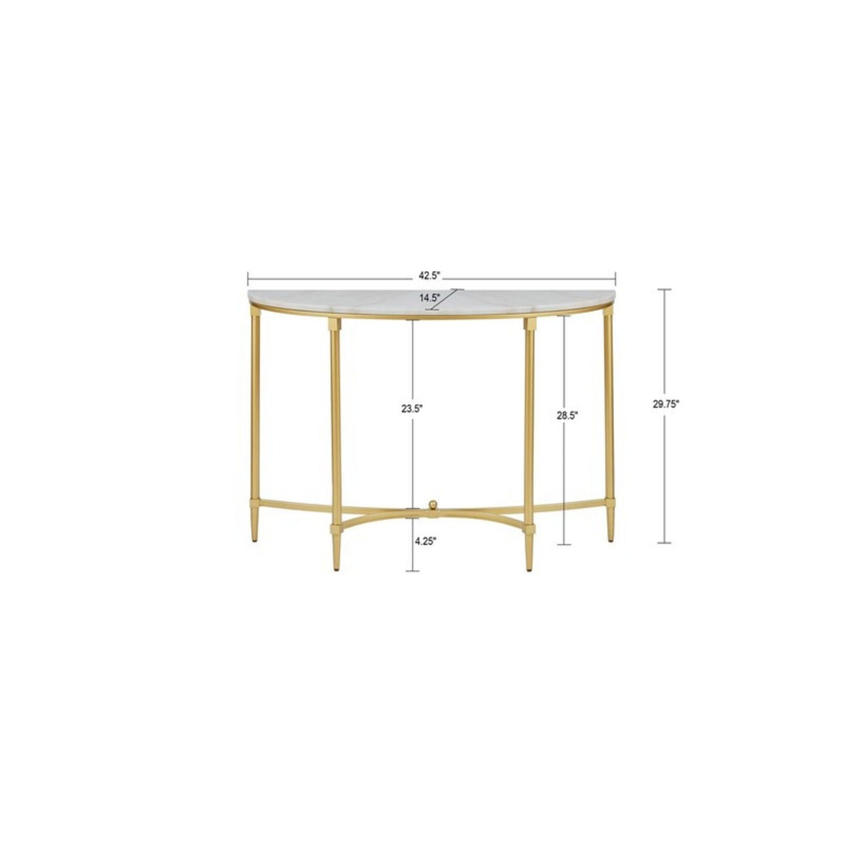 Bordeaux - Console Table - White / Gold by Unique Piece Furniture
